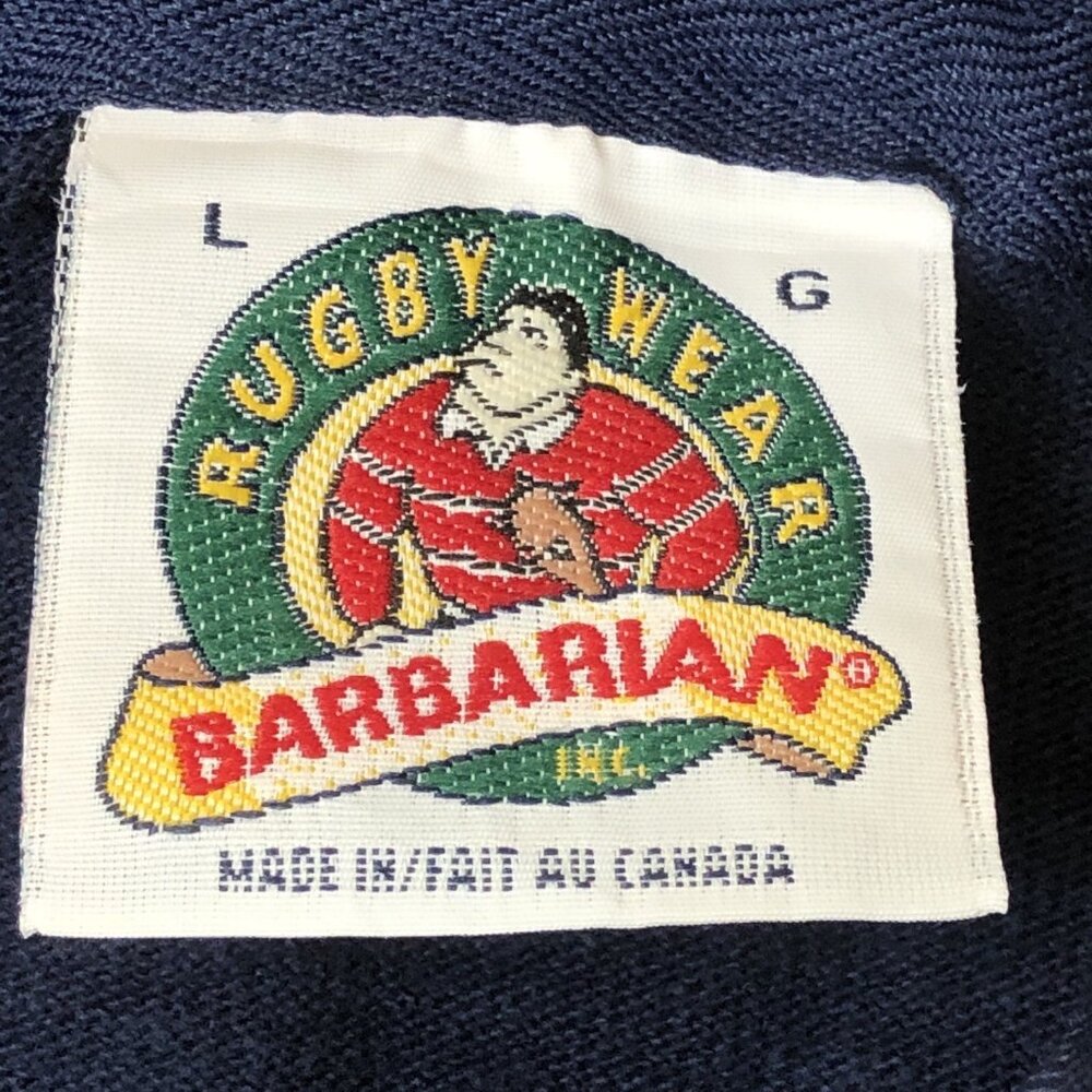 Villanova Lacrosse Barbarian Hooded Striped Rugby Long Sleeve #17 Mens Large - Picture 10 of 13